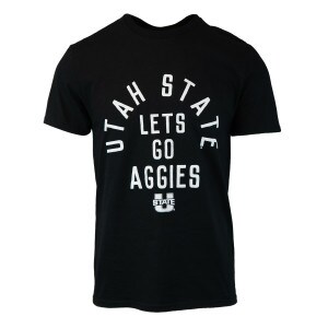 Utah State Let's Go Aggies Black T-Shirt